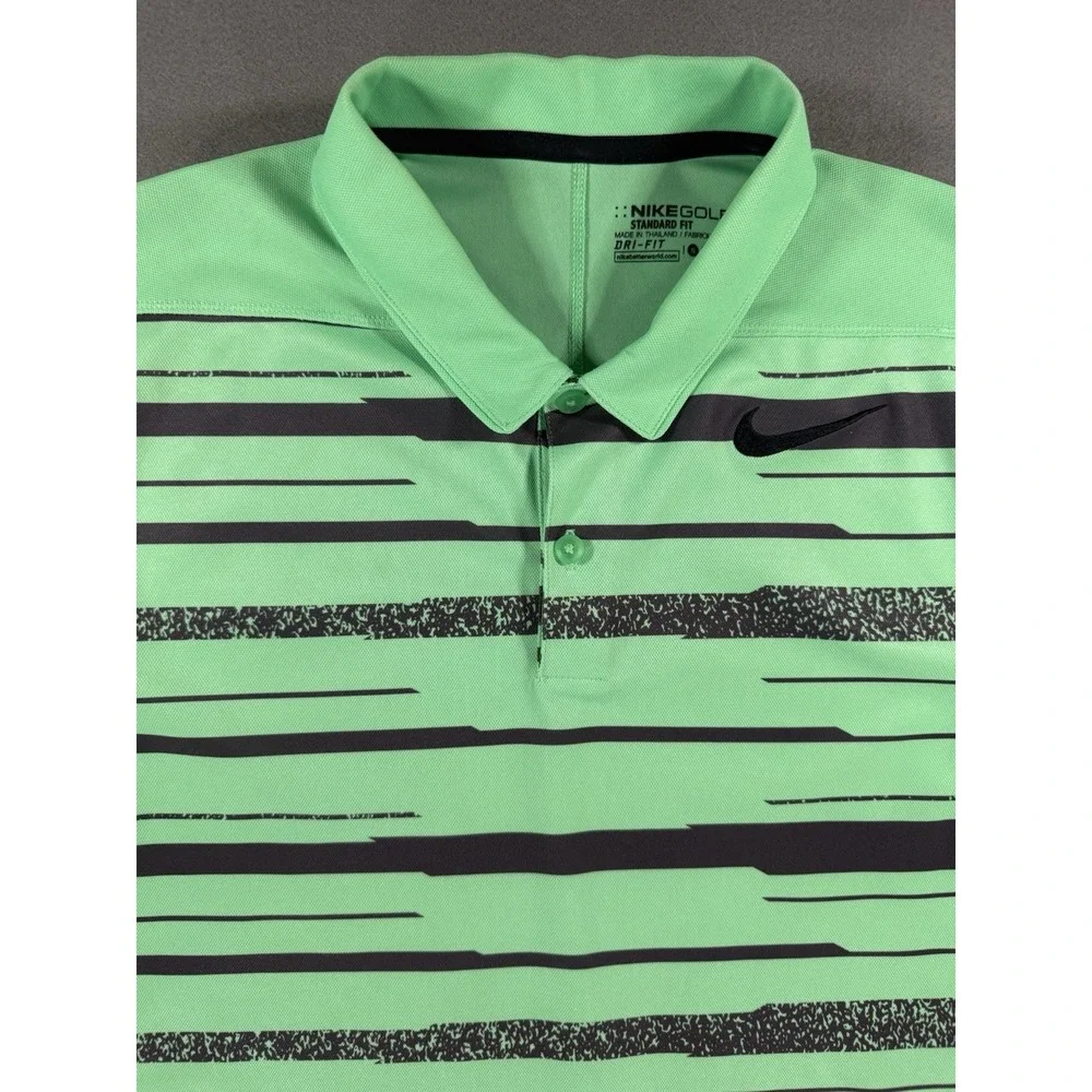 Nike Golf Dri Fit Standard Fit Polo In Neon Green, Men's Size S